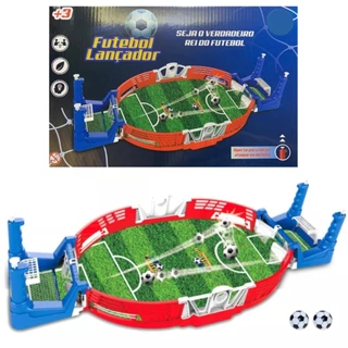 FUTEBOL DE MESA COM LANÇADOR DE TABULEIRO BRINQUEDO INTERATIVO PORTÁTIL JOGO INFANTIL PINBALL 38CM