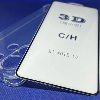 Kit 2 em 1 - Xiaomi Redmi Note 13 4G - Película de Vidro 3D Frontal ( Protetor de Tela ) e Capa Capinha Case Anti-Impacto em Silicone TPU Transparente