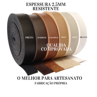 Tira De Couro Ecologico Largura 1,5-2,0-2,5-3,0-3,5-4,0 Cm Cores