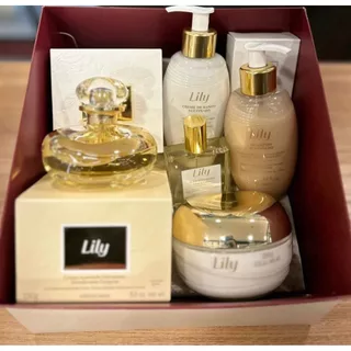 KIT lily Menor Preço do Brasil Exclusivo perfume lily eau de parfum + creme acetinado para todo o corpo hidratante lily