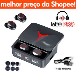 Fone De Ouvido M90 Pro Gamer Sem Fio Bluetooth 5.3 Hifi Stereo À Prova D'água 2024