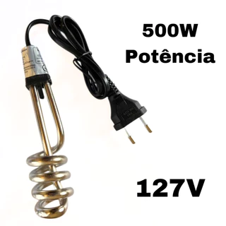Ebulidor Elétrico para caneca 500w 127v Aquecedor de Água Chá Café Rabo Quente Mergulhão