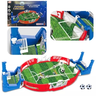 JOGO DE FUTEBOL DE MESA COM LANÇADOR ESTILO PINBALL ARENA JOGO TABULEIRO BRINQUEDO GOL 38CM