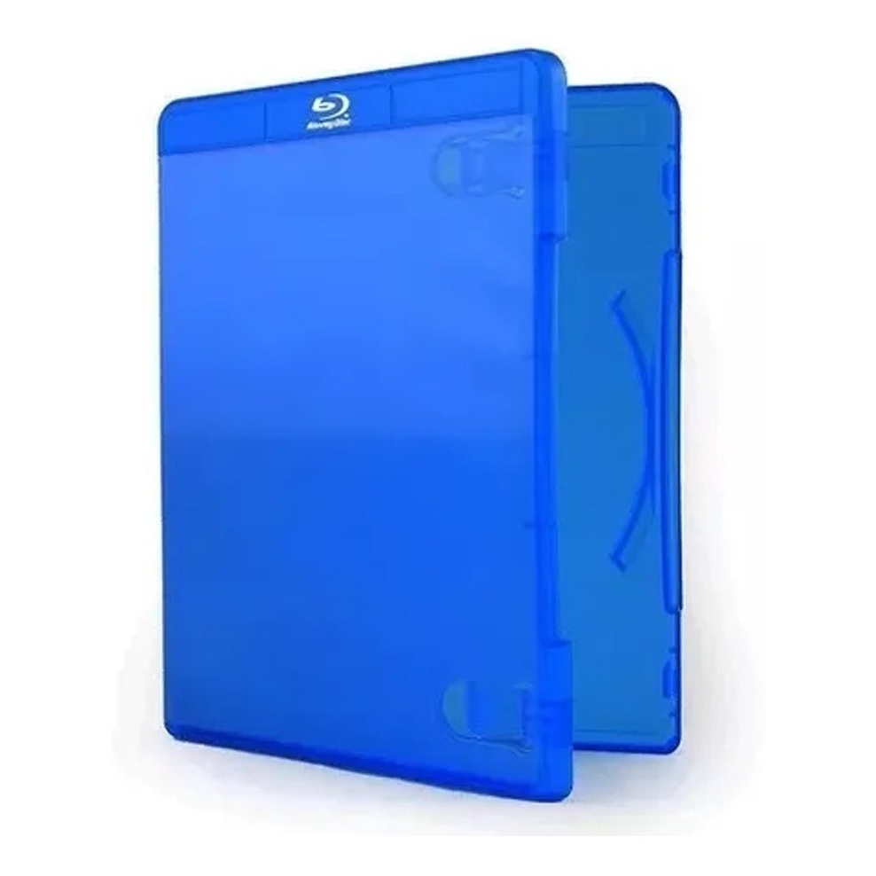 Estojo Capa Box Blu Ray Azul 4 Unidades