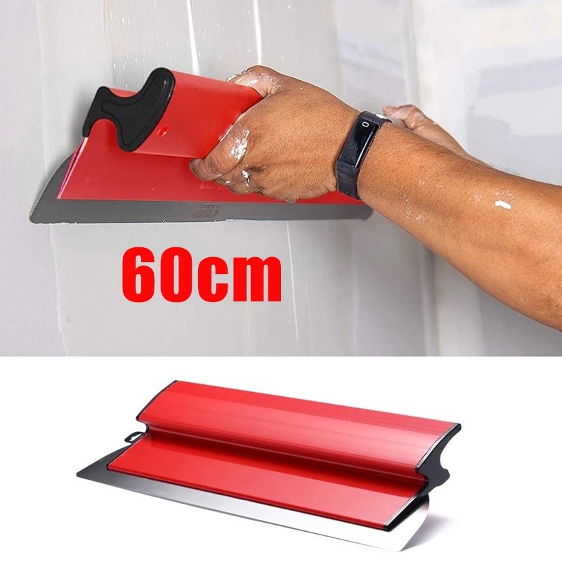 Desempenadeira 60cm Aço Inox Lâmina Flexível Lisa Para Massa Corrida Troca de Lâmina