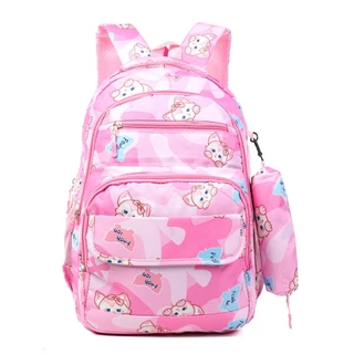Mochila Feminina Grande Com Estojo Nylon Impermeável Escolar Faculdade Multineos em Oferta na Shopee