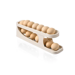Organizador Porta Ovos Dupla Camada Rolante Organizadora Geladeira