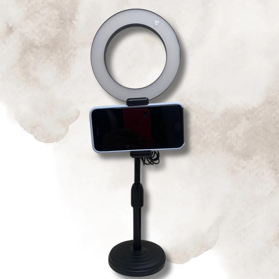 Ring Light De Mesa Suporte Led Com Suporte Celular Flexível pequeno