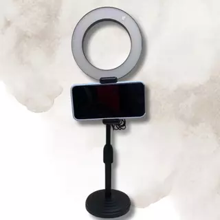 Ring Light De Mesa Suporte Led Com Suporte Celular Flexível pequeno