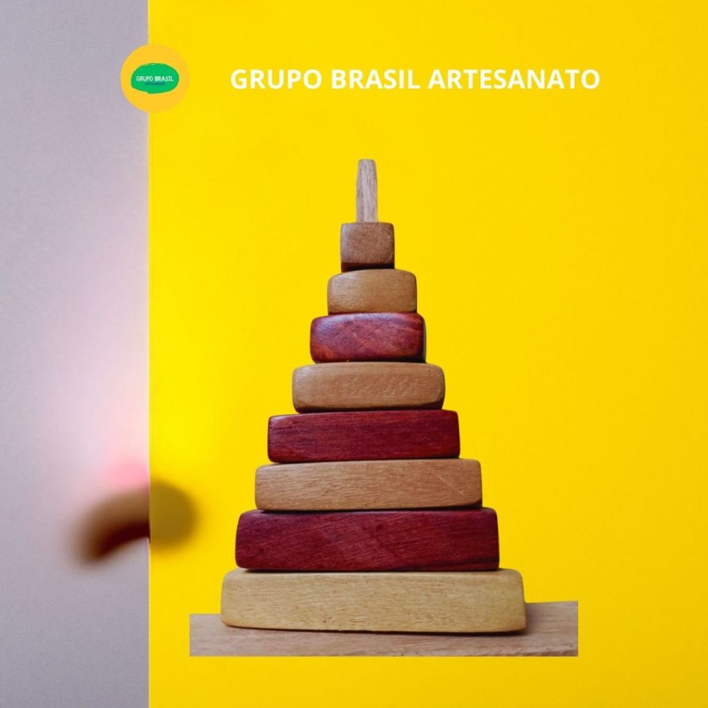 Jogo TORRE DE HANÓI Quebra-cabeça | Madeira 25cm | Shopee Brasil
