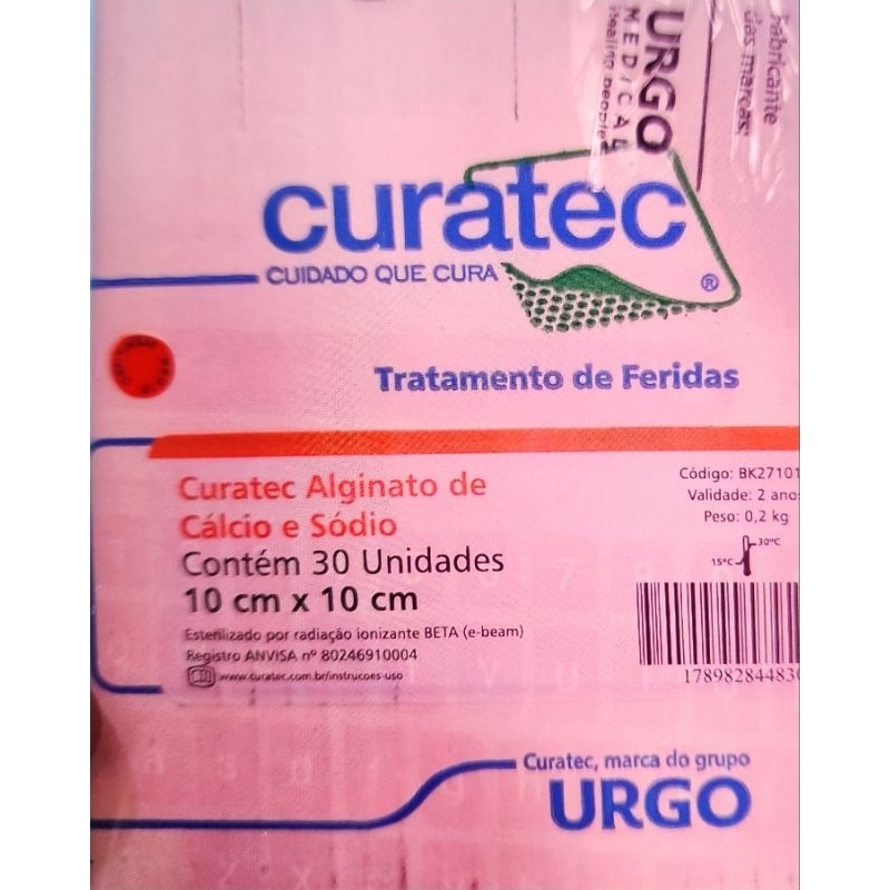 Curativo Curatec Alginato Calcio e Sódio 10x10 Kit c/ 30 unidades 2025 ...