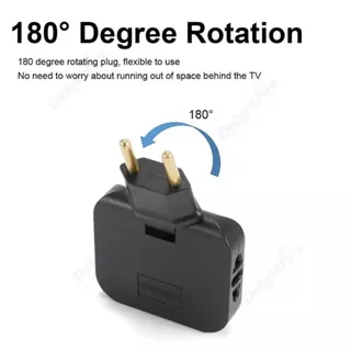 Kit 3 Adaptador Dobravel Tomada de 3 entradas regulavel lateral para lugares pequenos Bivolts 10A