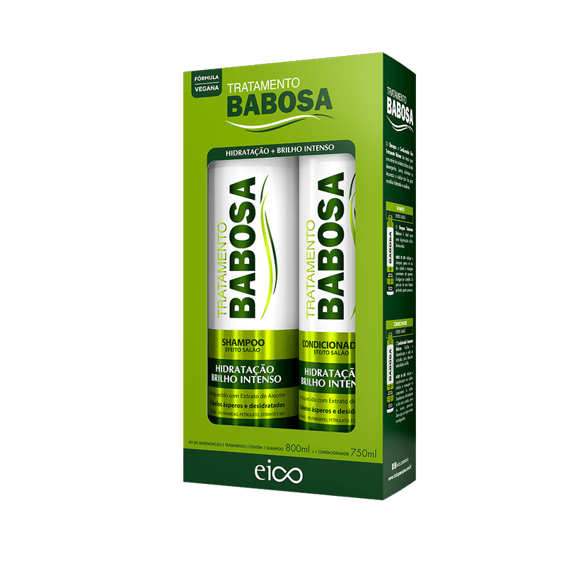 KIT EICO SHAMPOO 800ML + COND. 750ML TRATAMENTO BABOSA