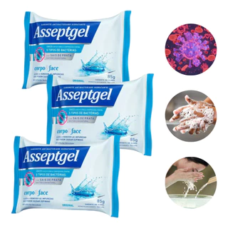 Kit 3 Sabonete Antibacteriano Original Asseptgel 85g