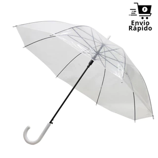 Guarda Chuva Grande Transparente Reforçado Sombrinha Para Sol Ou Chuva