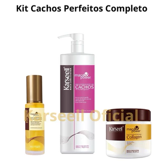 kit Cachos Perfeitos máscara, Ativador e Óleo em Oferta na Shopee