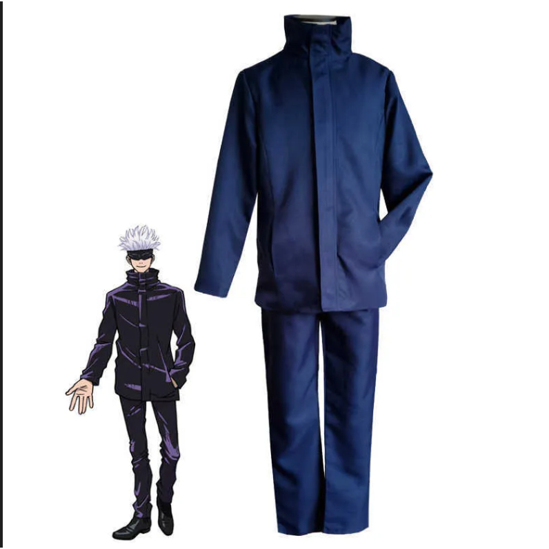 Cosplay Jujutsu Kaisen Masculino Satoru Gojo Tamanho P/M Roupa