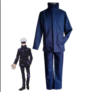Cosplay Jujutsu Kaisen Masculino Satoru Gojo Tamanho P/M Roupa