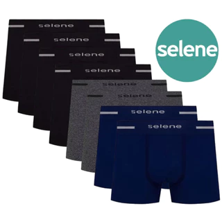 Kit 8X Cueca Boxer Box Sem Costura Masculina Selene