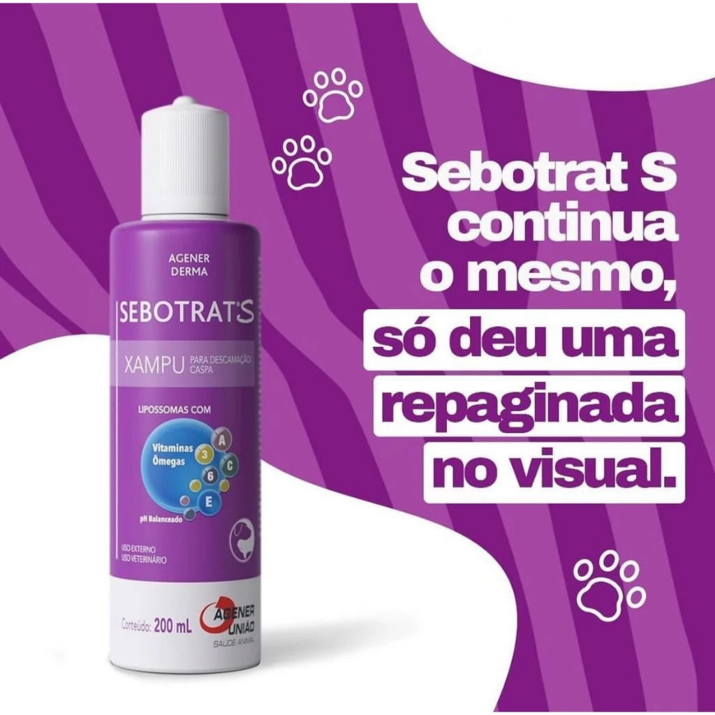 Shampoo Sebotrat S Dr. Clean Cães e Gatos 200 ml
