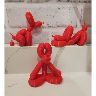 Cachorro Balão Yoga Decoração Escritório Sala de Espera Pilates Pequeno 10cm Balloon Dog
