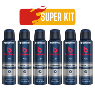 Desodorante Bozzano Sensitive Sem Perfume Antitranspirante Aerossol 150ml Sem Silicone Kit Com 6 Un