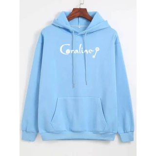 Moletom Canguru Coraline Premium Algodao Inverno Masculino Feminino Tendencia Unissex Livro Filme Serie Inverno 2024
