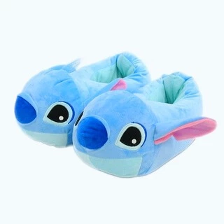Pantufa Stitch Lilo infantil inverno Chinelo Quentinha azul Deseho Animado Pelúcia Juvenil