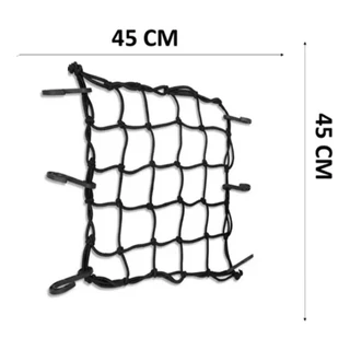 Rede Elástica Moto Bagageiro Aranha P/ Capacete Baú 45 X 45