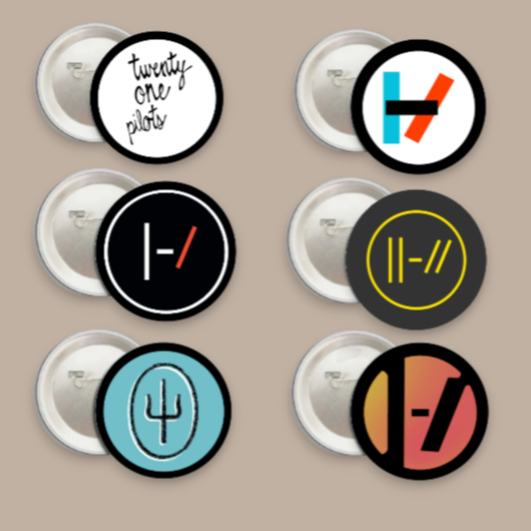 bottons logos/albuns - Twenty one pilots | Shopee Brasil