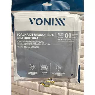 Toalha de Microfibra VONIXX SEM COSTURA 40X40CM 350GSM