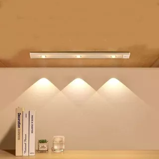Olho de Gato LED Sensor De Movimento Luz Recarregável USB Cozinha Armário Roupeiro 40cm