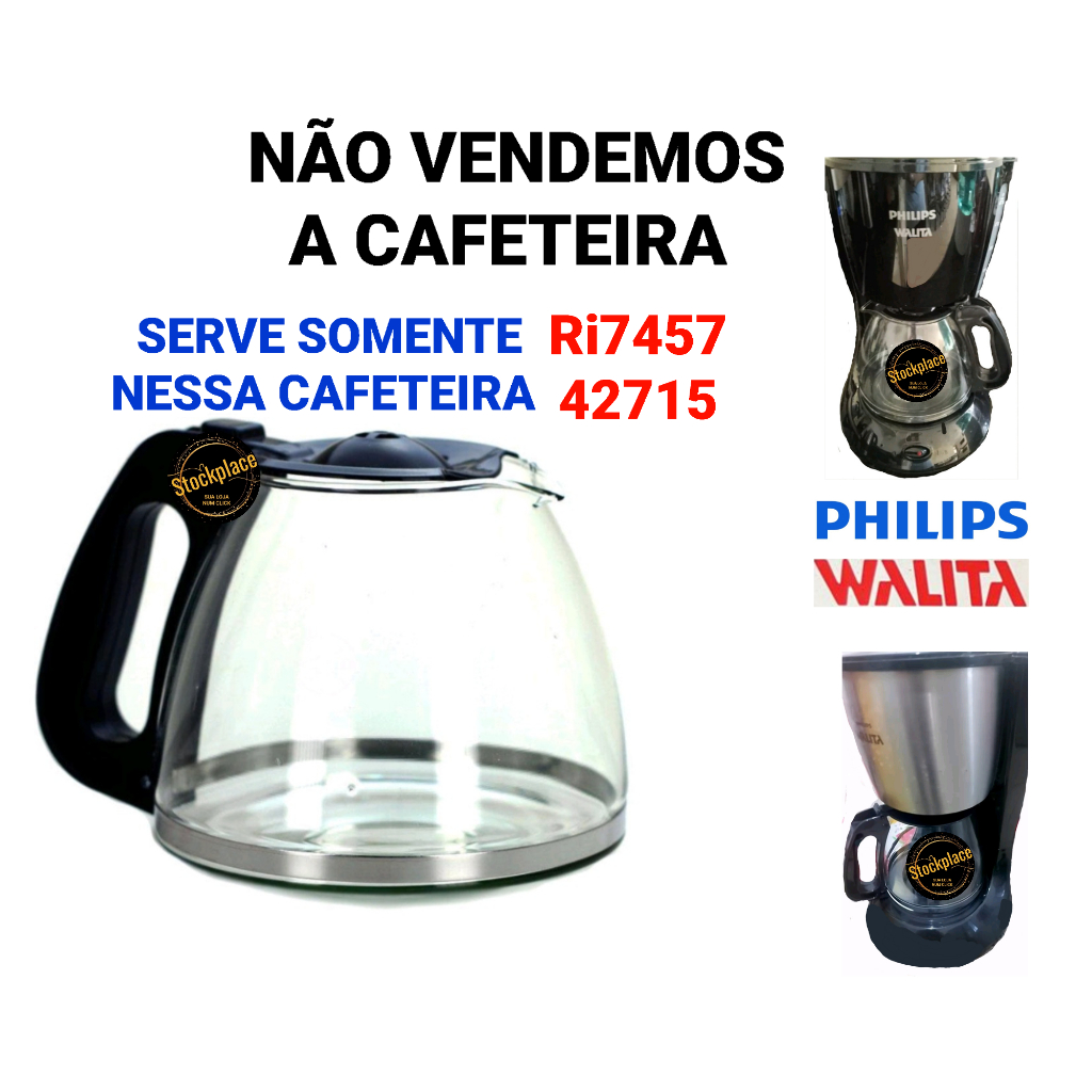 Jarra COMPATÍVEL Para Cafeteira Ri7457 - 42715 Philips/Walita | Shopee ...