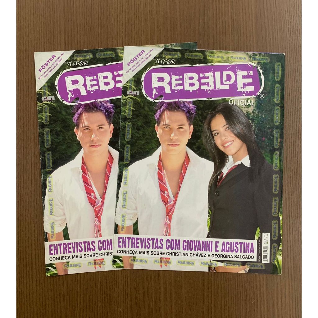 Revista Super Rebelde Oficial nº 5 - Giovanni e Agustina - RBD | Shopee ...
