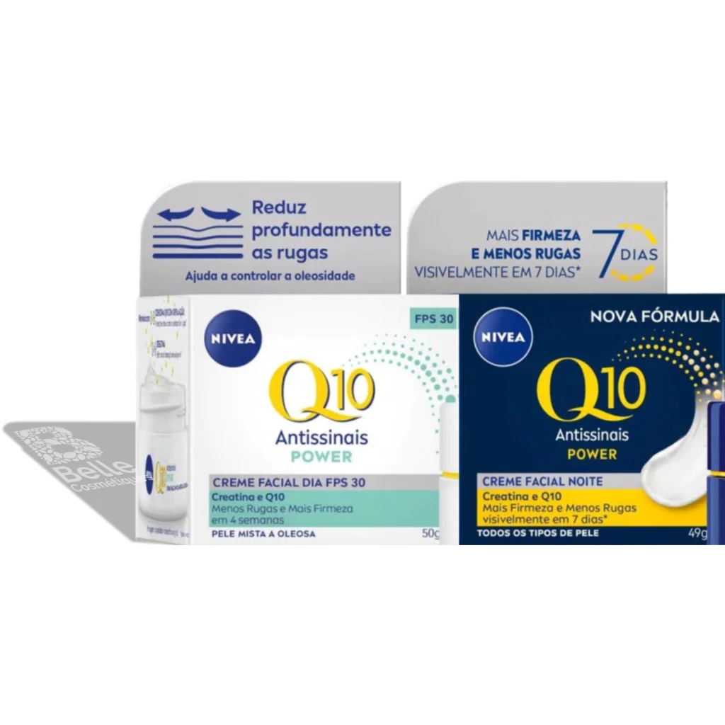 Nivea Q10 Power Antissinais Creme Facial Dia FPS 30 Pele Mista a Oleosa + Noite