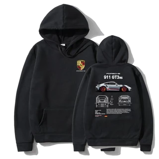 Moletom Blusa De Frio Carro 911 Luxo Branco Canguru