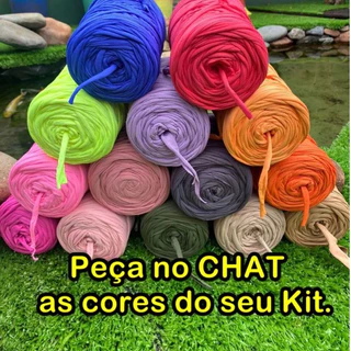 PROMOÇÃO - KIT com 4 rolos de 1 KG de fio de malha com Lycra.