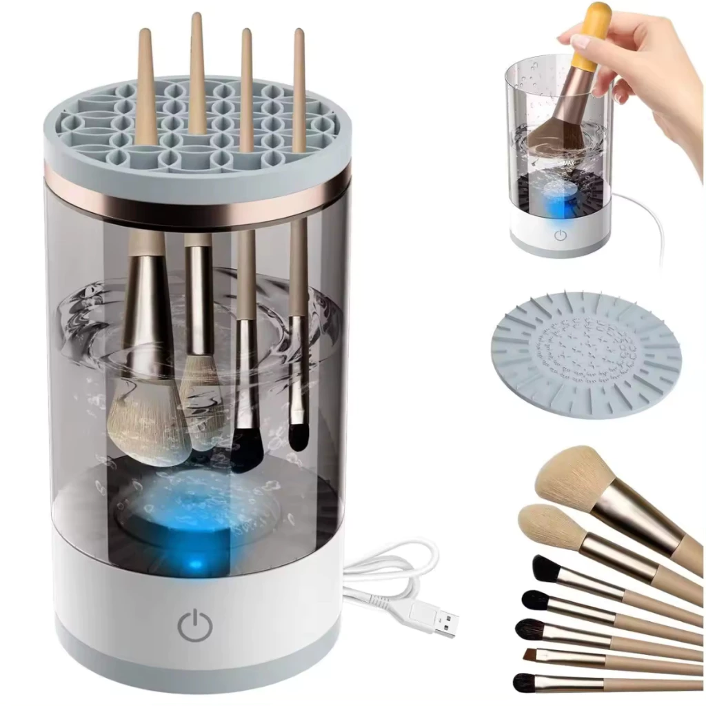 Limpador Elétrico de Pincel de Maquiagem Máquina de Limpar Make Portatil