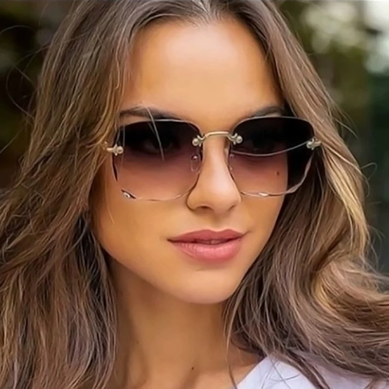 Óculos de sol feminino/masculino sem bordas