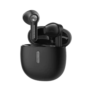 Fone de ouvido Monster-N-Lite 207 sem fio estéreo Hi-Fi redução de ruído, IPX5 preto