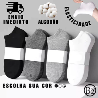 Kit 12 Pares Meias Soquetes Meia Algodão Respiráveis E Absorventes De Suor Unissex