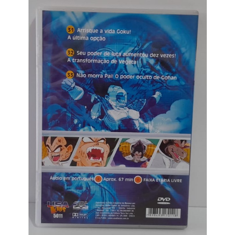 DVD Dublado da Série Anime Dragon Ball Z - Volume 11 - USA Kids