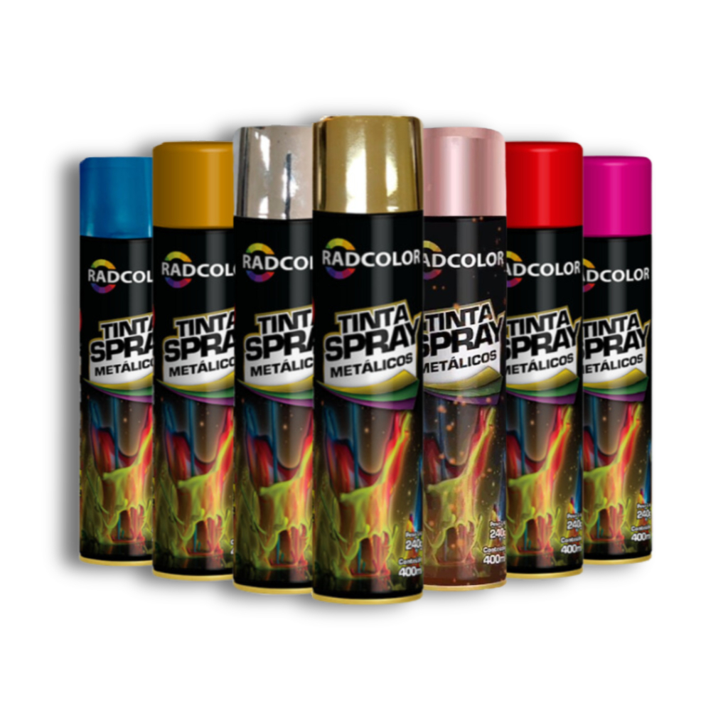 Tinta Spray Metálica Radcolor - 400ml (várias cores) | Shopee Brasil