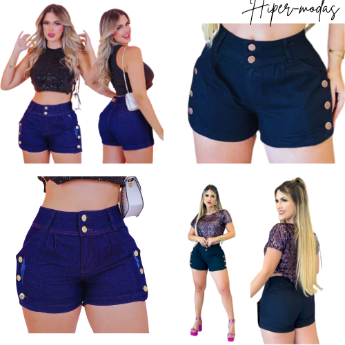 kit:2. Short Jeans Feminino bermuda destroyed Jeans Premium Da moda