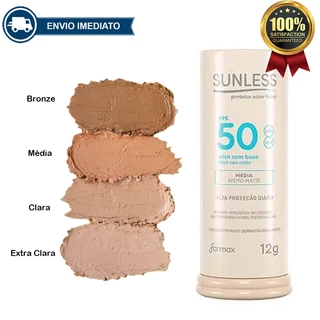 Protetor Solar Bastão Facial Stick com Base Sunless 12g