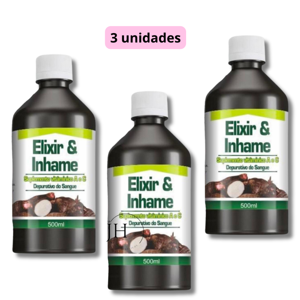 3 UN Elixir de Inhame Depurativo do Sangue 500ml Shopee Brasil