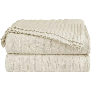 Manta Decorativa Tricot Premium para Sofá Aconchegante Várias Cores 200X90