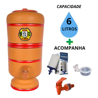 Filtro De Barro Completo 3 Litros 1 Vela Premium Oasis + Boia