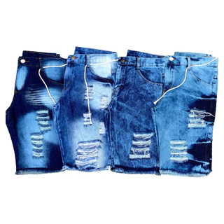 Kit Bermuda Jeans Masculina Lote 4 Unidades Preço De Atacado