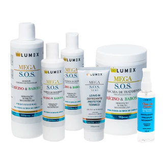 Kit Mega S.O.S Completo com Máscara de Hidratação1kg + Reparador de Pontas 100ml Lumex